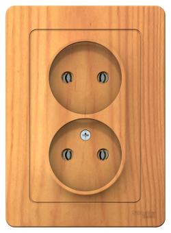 Розетка 2-м 16А С/У Ясень Blanca