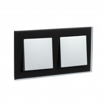 Рамка 2-я, Матовое стекло Черный AtlasDesign Nature