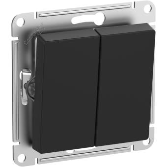 Выключатель 2-кл 10А С/У IP44 Карбон AtlasDesign Aqua