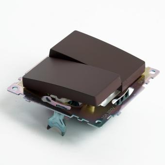 Переключатель 2-кл 10А С/У Шоколад Катрин