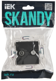 Розетка TV антенна + SAT С/У Графит Skandy