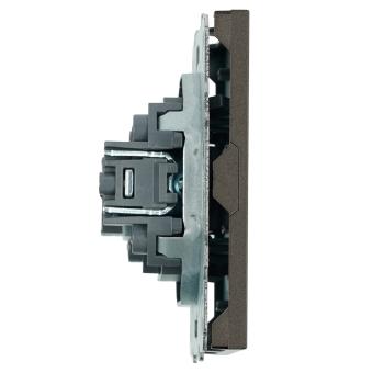 Розетка TV антенна С/У Антрацит Эмили