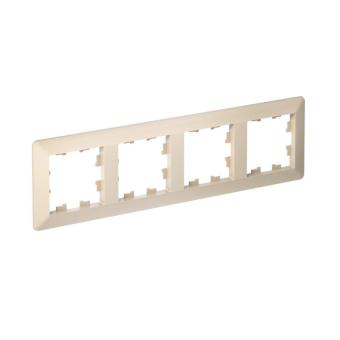 Рамка 4-я, Бежевый/дымчатый белый AtlasDesign Air Systeme Electric