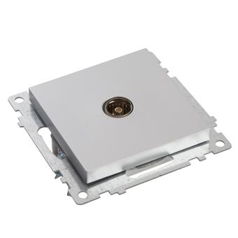 Розетка TV антенна С/У Серебро Катрин