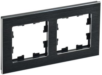 Рамка 2-я Металл Черный Brite