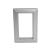Рамка  2-я без перемычки Серебро Катрин
