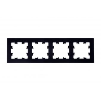 Рамка 4-я, Натуральное стекло Черный AtlasDesign Nature