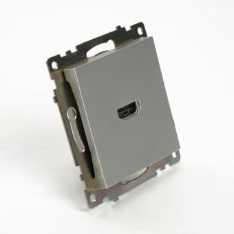 Розетка HDMI Серебро Катрин