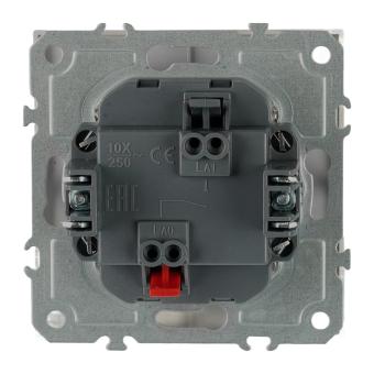 Выключатель 1-кл 10А С/У Платиново-серый Эмили