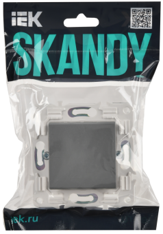Выключатель 1-кл 10А С/У Серый Skandy