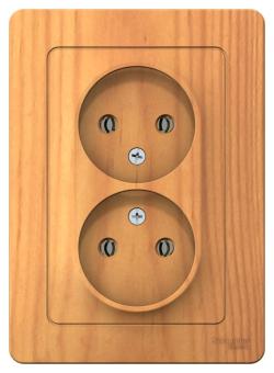 Розетка 2-м 16А С/У Ясень Blanca