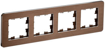 Рамка 4-я Металл Коричневый RE AL Brite