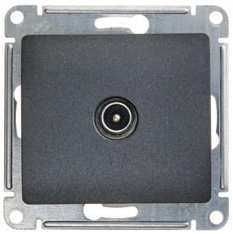 Розетка TV антенна С/У оконечная Антрацит Glossa