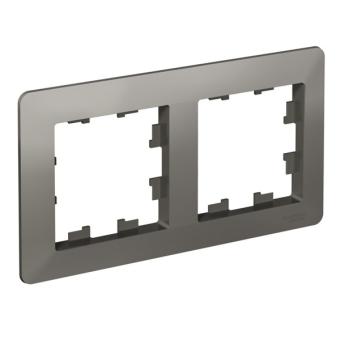 Рамка 2-я, Сталь/дымчатый черный tlasDesign Air Systeme Electric