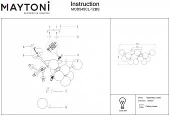 Потолочная люстра Dallas MOD545CL-12BS Maytoni