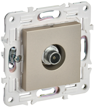 Розетка TV антенна С/У оконечная Шампань Skandy