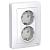 Розетка 2-м 16А С/У З/К со шторками Белый Blanca