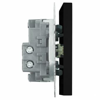 Выключатель 1-кл 10А С/У Черный уголь Эмили