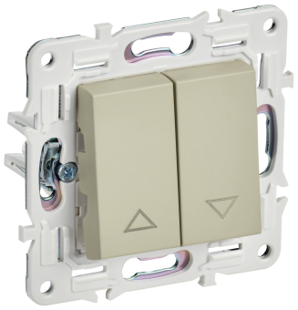 Выключатель 2-кл 10А С/У для жалюзи Бежевый Skandy