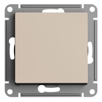 Выключатель 1-кл 10А С/У кнопочный Песочный AtlasDesign