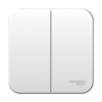 Выключатель 2-кл 6А О/У изолирующая пластина Белый Blanca