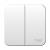 Выключатель 2-кл 6А О/У изолирующая пластина Белый Blanca