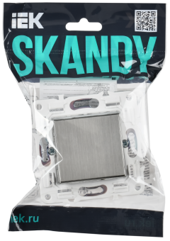 Выключатель 1-кл 10А С/У Металл Никель Skandy