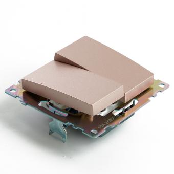 Переключатель2-кл 10А С/У Шампань Катрин