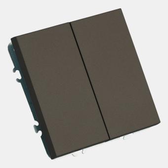 Выключатель 2-кл 10А С/У Антрацит Эмили