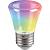 Лампа светодиодная 1W Е27 C45 колокольчик  RGB LB-372 прозрач плавная смена цвета