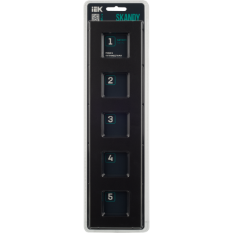 Рамка 5-я Металл Черный Skandy