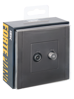 Розетка TV антенна + SAT С/У Сталь Brite