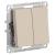 Переключатель 2-кл 10А С/У Песочный AtlasDesign