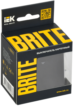 Выключатель карточный 30А С/У Черный Brite