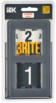 Рамка 2-я Стекло Графит Brite