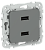 Розетка USB A+A 3,1А С/У Мокрый Асфальт FLITE