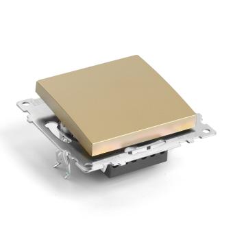 Переключатель 1-кл 10А С/У Золото Катрин