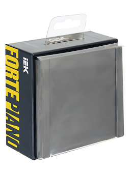 Выключатель 1-кл 10А С/У Сталь Forte&Piano