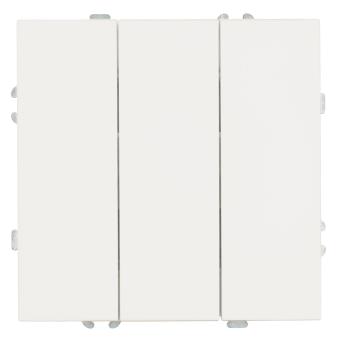 Выключатель 3-кл 10А С/У Белый фарфор Эмили