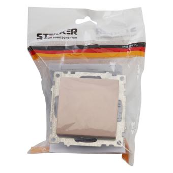 Переключатель1-кл 10А С/У Шампань Катрин