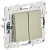 Переключатель 2-кл 10А C/У проходной Бежевый Skandy