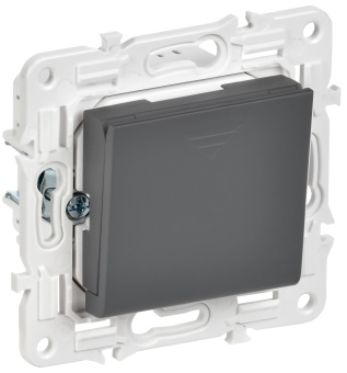 Выключатель карточный 30А С/У Графит Skandy