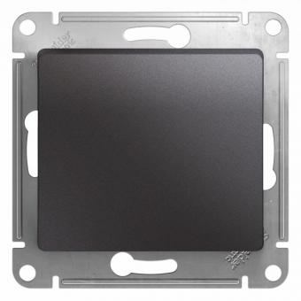 Выключатель 1-кл 10А С/У кнопочный Графит Glossa