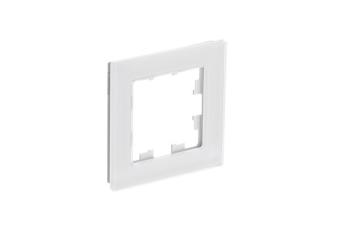 Рамка 1-я, Натуральное стекло Белый AtlasDesign Nature