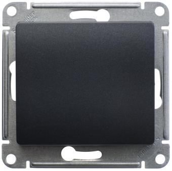 Переключатель 1-кл 10А C/У перекрестный Антрацит Glossa