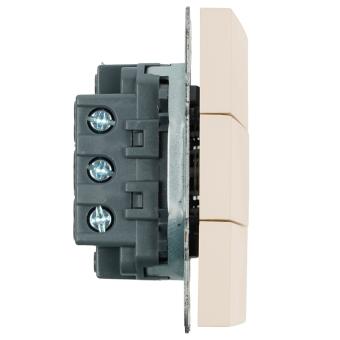 Выключатель 3-кл 10А С/У Кашемир Эмили