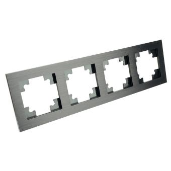 Рамка 4-я металл Черный Катрин