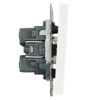 Переключатель 2-кл 10А С/У Белый фарфор Эмили