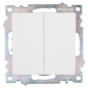 Выключатель 2-кл 10А С/У Белый Катрин
