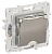 Розетка 1-м 16А С/У З/К со шторками с крышкой IP44 Металл Никель Skandy